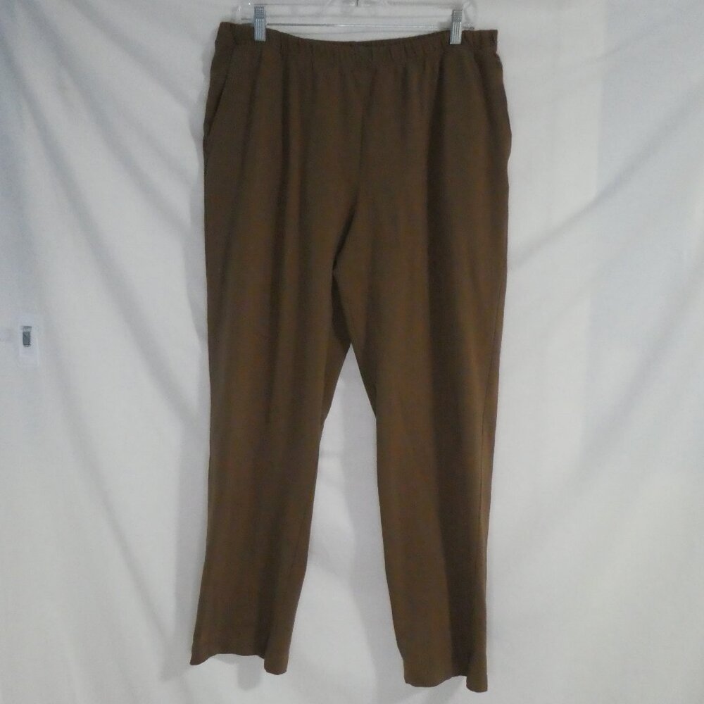 LINKS | large | Brown Joggers With Front and Back Pockets | Stretchy Waistband